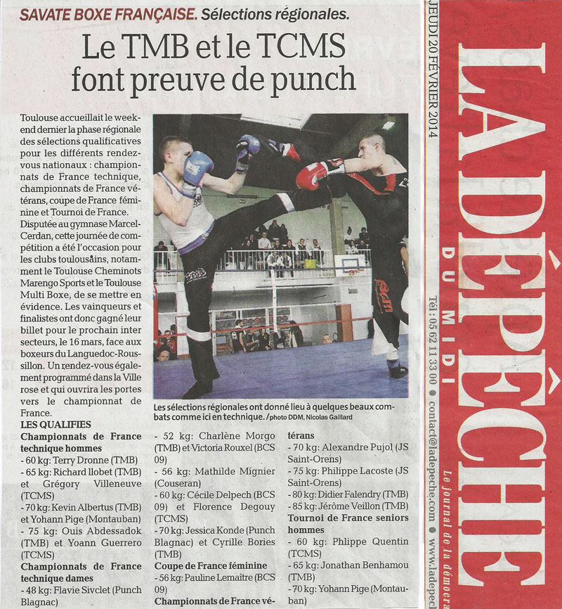 Résultats des sélections régionales: le TCMS qualifié pour les nationaux!